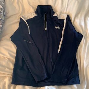 Under Armor quarter zip- athletic material/soft! Used-fair condition
